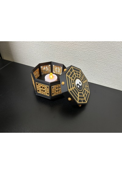En-cag Oryantal Bagua Fener Tealight Mumluk Çok Parçalı Dekoratif Mum Feneri Bss Çok Renkli