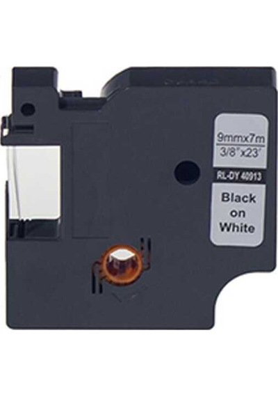Dymo 40913 Uyumlu Beyaz-siyah D1 Yedek Şerit 9mm X 7m