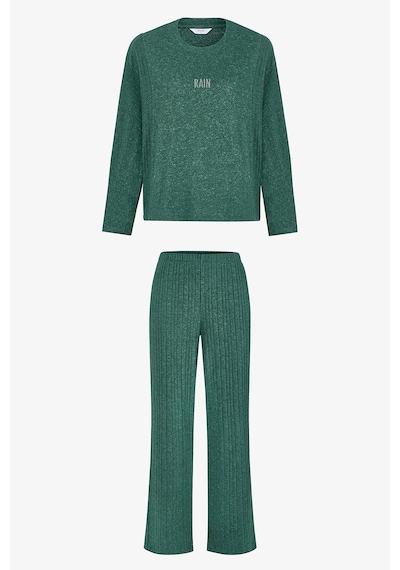 Penti Koyu Yeşil Rain Soft Termal Etkili Pantolon Pijama Takımı