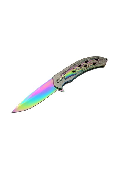 Kartal Rainbowi Tk 21 Cm Kamp / Outdoor Çakı - Yarı Otomatik, Kemerlikli, Kutulu