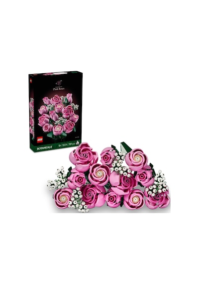 LEGO®  Botanicals Pembe Gül Buketi 10374 - Yetiskinler için 4 Bahar Çiçegi Içeren Dekoratif Çiçek Modeli Yapim Seti (789 Parça)