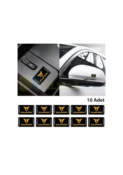 Seat Cupra Logo Direksiyon Jant Vites Torpido 3D Damla Sticker