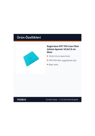 Trobus Ragle Kare Ppf Tph Cam Filmi Çekme Aparatı 10,5x7,8 Cm Mavi