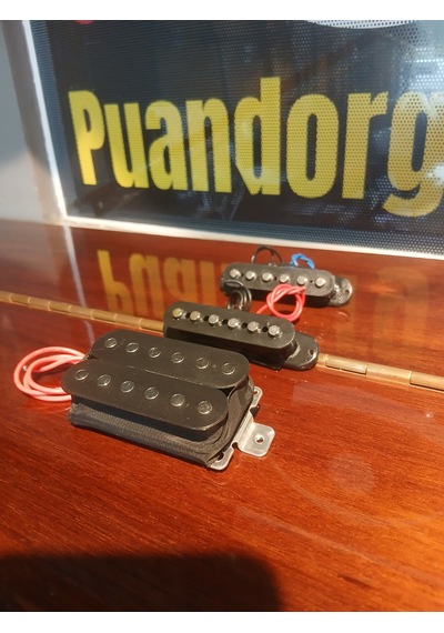 Elektro Gitar Manyetik Seti H/s/s 3 Adet 2 Single 1 Humbucker Kaliteli Ton Siyah