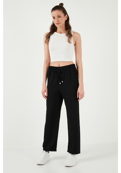 Lela Relaxed Fit Bol Paça Bayan Pantolon 5865826 Siyah