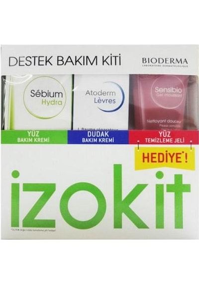 Bioderma Sebium Izokit Hydra + Lip Balm + Foaming Gel Destek Bakım Kiti