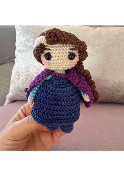 Mini Anna Amigurumi Oyuncak Bebek 11 Cm 002
