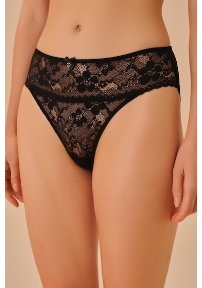 Suwen Liona Dantelli Slip Külot Sw8525012 Siyah