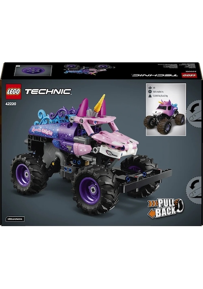 LEGO® Technic Monster Jam™ Sparkle Smash™ Çek–Bırak 42220 – 7 Yaş ve Üzeri için Orijinal Detaylar İçeren Oyuncak Yapım Seti (243P)