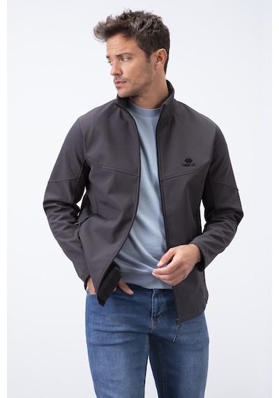 Tommylife Tommy Life Antrasit Fermuarlı Dik Yaka Su Ve Rüzgar Geçirmez Softshell Erkek Mont - 88050 Antrasit