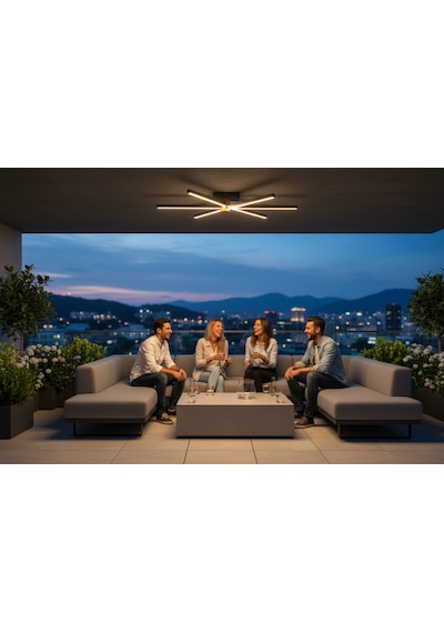 Nova 6 Silver Led Tavan Avize Kumandalı Dim Edilir Aşağı Işık Doğal Işık