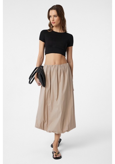 Antioch Basic Crop Kadın Top Siyah