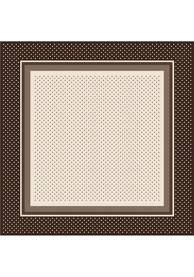 Tarzını Seç Kahverengi Şerit Puantiyeli Fular / Bandana / Aksesuar / Şal / Eşarp 70x70