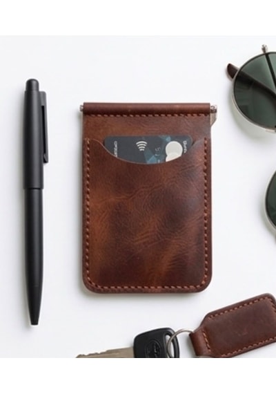 Parla Leather Cavana Hakiki Gerçek Deri Erkek Kadın Cüzdan Kartlık Taba Efektli