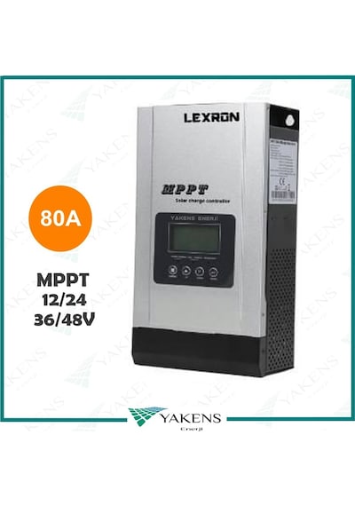 Lexron 80 Amper Mppt 12/24/48V Solar Şarj Cihazı 80A 12/24/48 Volt Mppt Regülatör