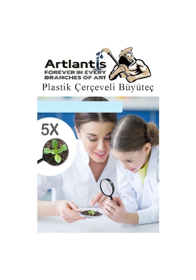 Büyüteç 90 Mm 1 Adet 5x Plastik Sap Çerçeveli Büyüteç Merçek Okul Büro Ofis