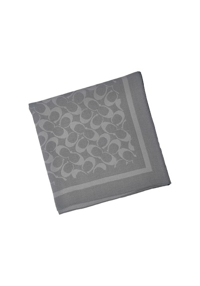 Mim Eşarp Işıl İpek - C Desen Siena Eşarp 100x100 Cm Gri