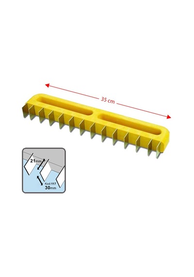 Dekor 117 Alçı Sistre 35 Cm Paslanmaz Çelik