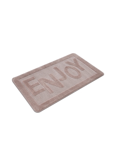 Doğal Kaymaz Taban Banyo Paspas Uzun Ömürlü Yumuşak Dokulu Su Emici Yıkanabilir Enjoy 60x100 Vizon