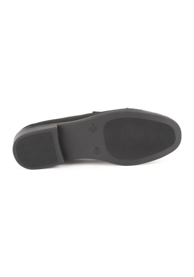 Libero L085.k0603 - Boncuk Aksesuarlı Hakiki Deri Kadın Loafer Siyah