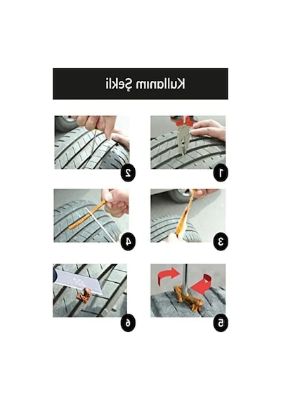 6 Parça Lastik Tamir Kiti - Otomobil, Motosiklet Ve Bisiklet İçin