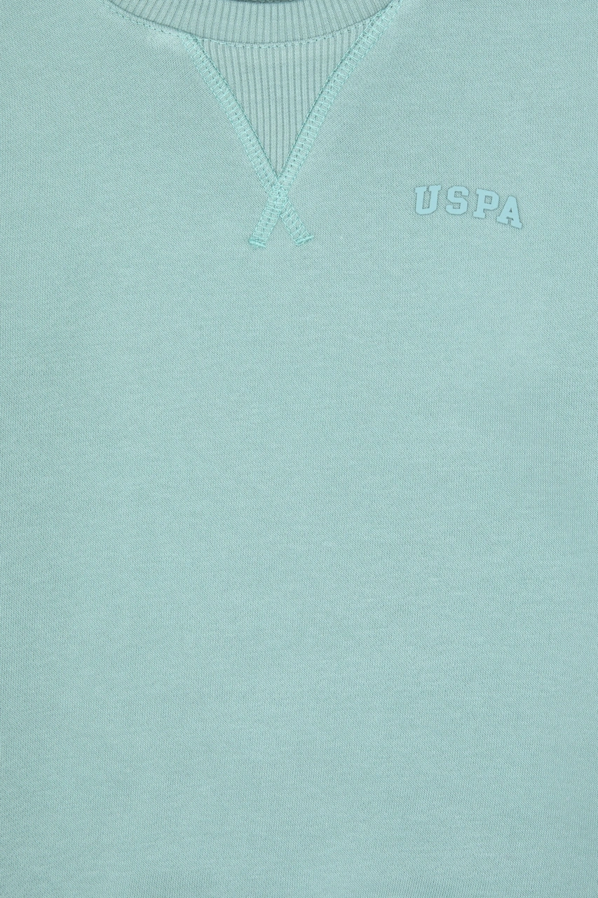 U.S. Polo Assn. Erkek Çocuk Mint Bisiklet Yaka Basic Sweatshirt 50313829-VR090
