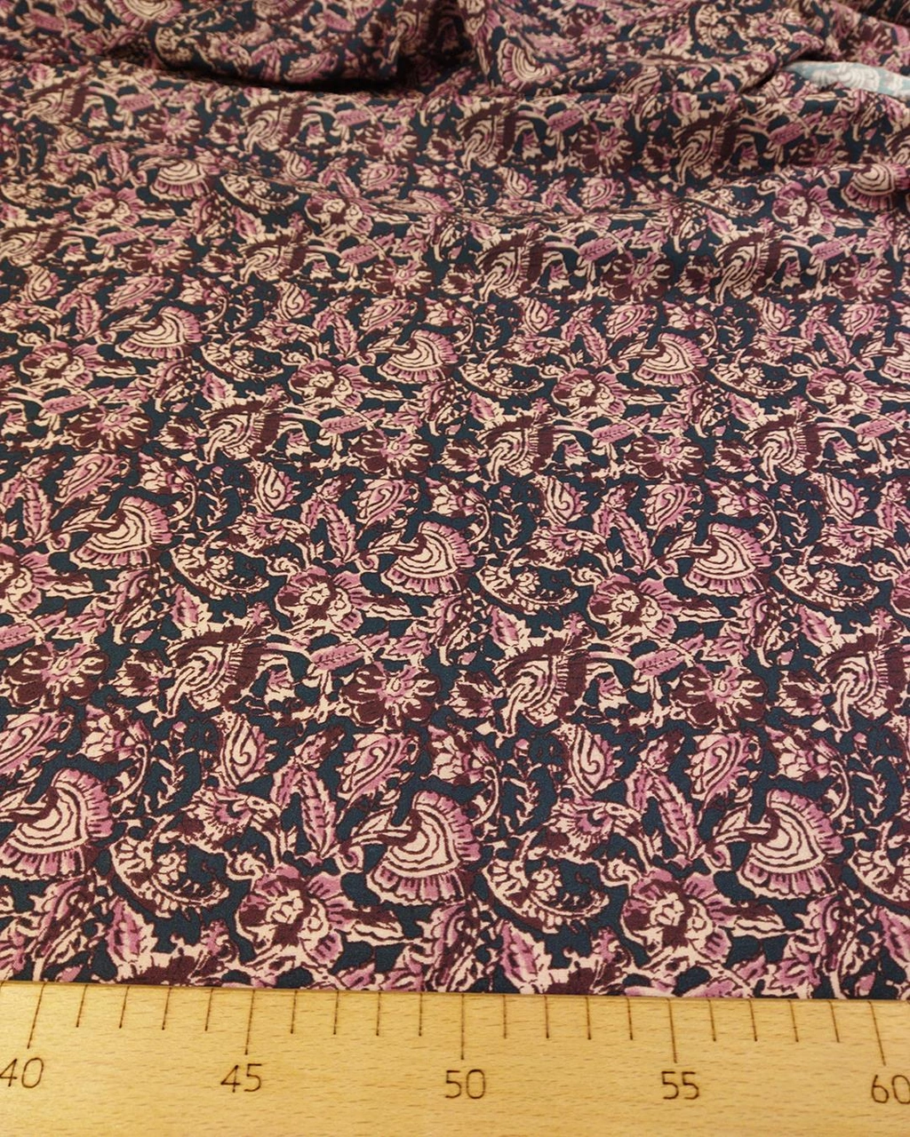 Pamuk Viskon Vual Lacivert Bordo Renklerde En: 135 Cm-981 Renkli