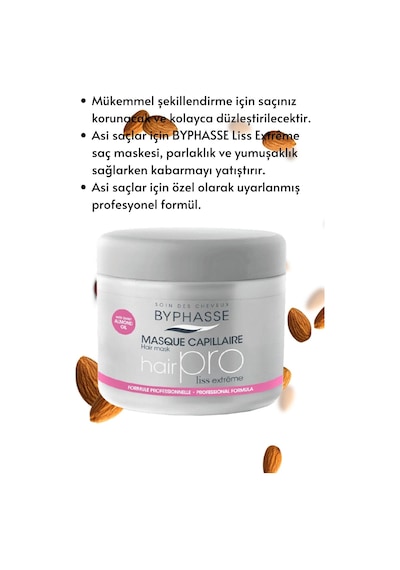 Byphasse Hair Pro Asi Saçlar İçin Koruyucu ve Yatıştırıcı Bakım Maskesi 500 ML