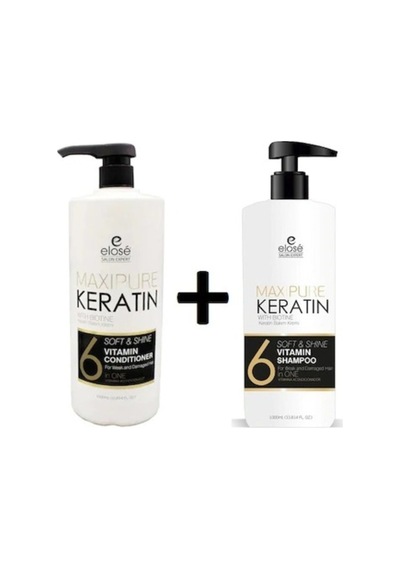 Elose Keratin Özlü Saç Bakım Şampuanı 1 L + Saç Kremi 1 L