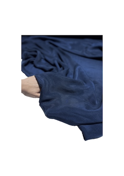 İpek Cupro Kumaş En 140 Cm Parlak Dökümlü Elbise, Gömlek, Kimono, Takım Ve Pantolon 1200 -1 Lacivert