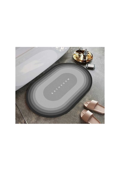 Buççin Online Mağaza Su Emici Paspas Şık Tasarım Abdest Paspası Kaymaz Taban 40 60 Cm Oval Paspas Kauçuk Orta 6 - 12 Mm Çok Renkli