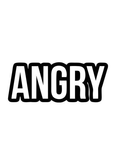 Angry Araba Sticker 17x17 Cm Siyah