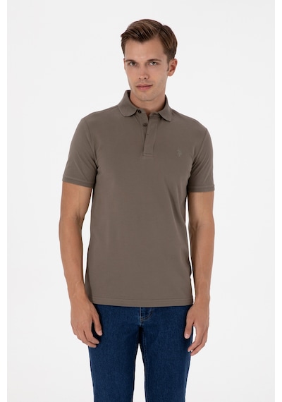 U.s. Polo Assn. Erkek Vizon Tişört Basic 50306015-vr052 Vizon