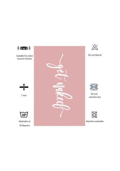Dijital Kaymaz Yıkanabilir Mutfak Banyo Salon Paspas Halısı Trend Modern Al4012 Pembe