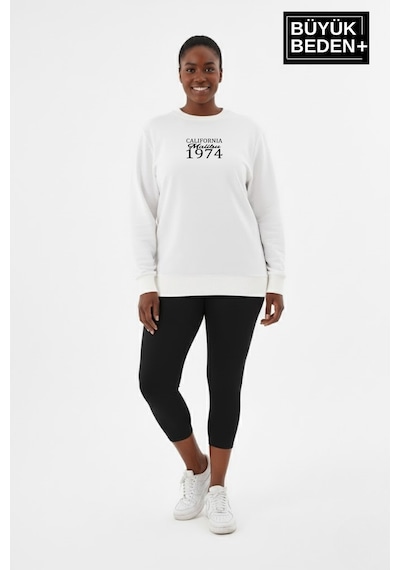Süperlife Kadın Büyük Beden California 1974 Baskılı Bisilet Yaka İnce Sweatshirt Spr26bswk956-2 Ekru Süperlife Kadın Büyük Beden California 1974 Baskılı Bisilet Yaka İnce Sweatshirt Spr26bswk956-2 Ekru