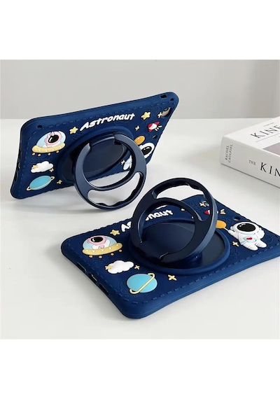 Honor Pad X9a / X9 Pro 11.5 İnç Uyumlu Astronot Standlı Çocuklara Özel Karakterli +tablet Kalemi Arka Kapak
