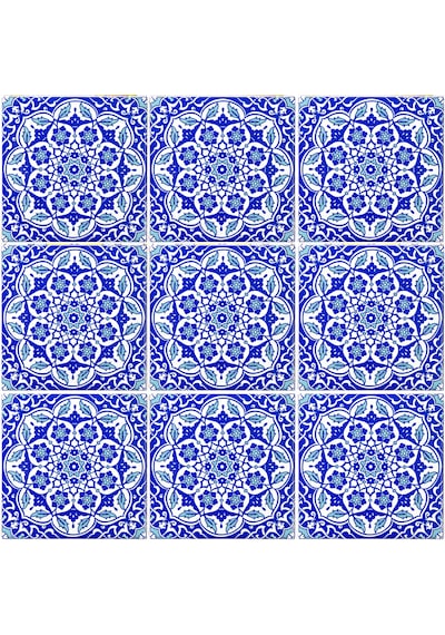 Can Seramik – 10x10 Cm. Cç-87 Kütahya Çini Karo 5'li 1 Paket