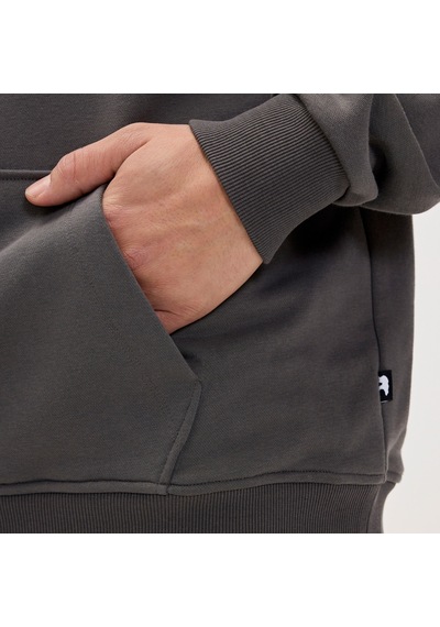 Bad Bear Drake Hoodie Os Asphalt Erkek Gri Kapüşonlu Sweatshirt 001