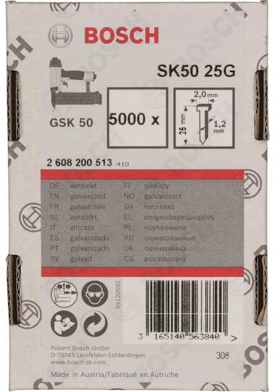 Bosch - Gsk 50 Çivisi 25 Mm 5000li 2608200513
