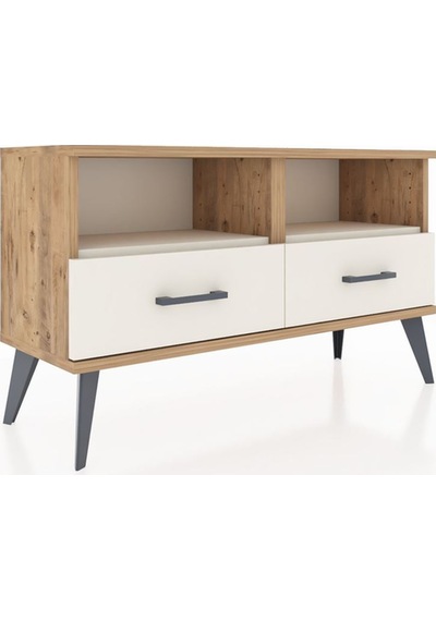 Arges Şifonyer 2 Raflı 2 Çekmeceli 88x30x48 Çam-aytaşı Aytaşı