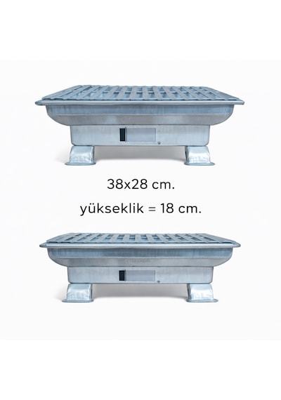 Piknik Mangalı Sabit Ayaklı - 1011 Açık Gri