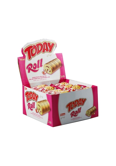 Today Swiss Roll Çilek Kremalı Kek 35 Gr 24 Adet (1 Kutu)