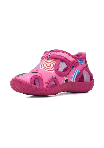 Günlük Unisex Çocuk Aqua Sandalet Esnek Kaymaz Taban Cırtlı Yazlık Deniz Kreş Ayakkabı 141 Fuşya Karpuz