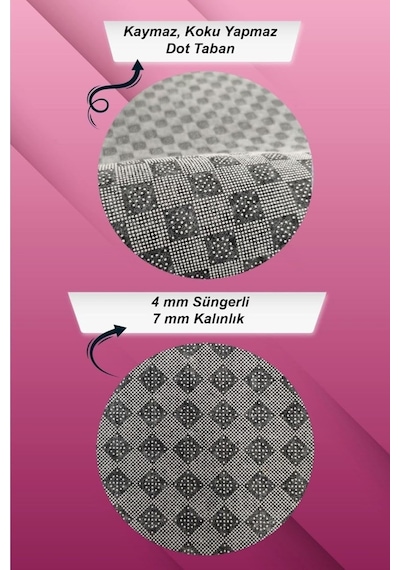 Viva Home Kaymaz Tabanlı Makinede Yıkanabilir Patchwork Rulo Yolluk Halı, Turuncu, 80 X 300 Çok Renkli