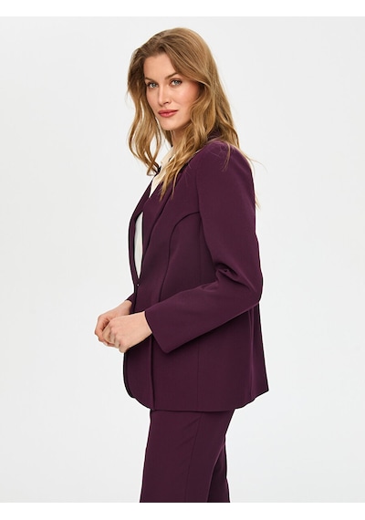 Faik Sönmez Gold Düğmeli Şık Blazer Ceket S26ckt018 Us26ckt018203 Koyu Mürdüm