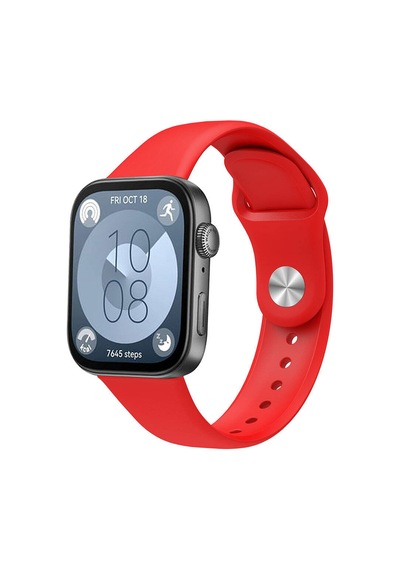 Huawei Watch Fit 3 Krd-11 22mm Silikon Kordon-kırmızı Kırmızı