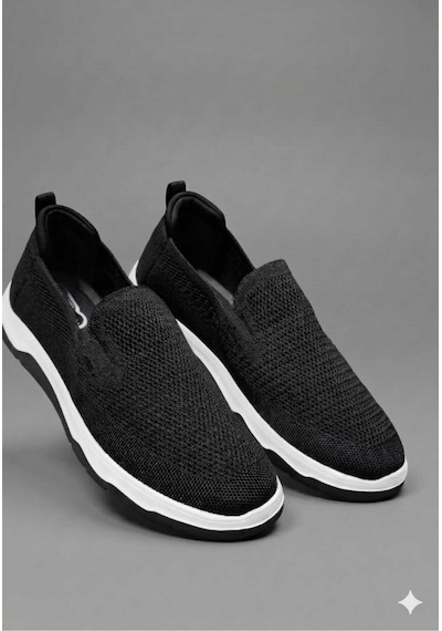 Mcdark Erkek Siyah Beyaz Triko Aqua Yazlık Sneaker Ayakkabı