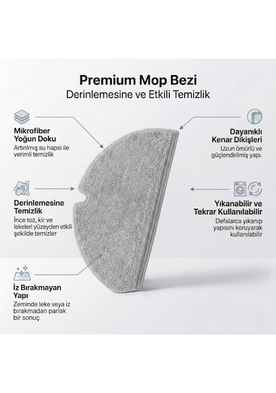 Dreame D20 Pro Plus Rld43sd İle Uyumlu 1 Ana Fırça 2 Yan Fırça 2 Filtre 2 Mop 1 Deterjan 2 Toz Torbası 7.0