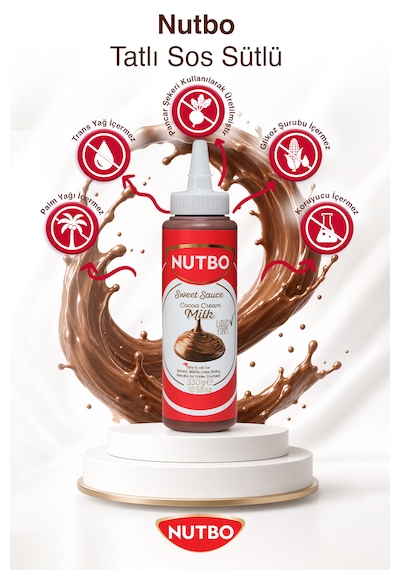 Nutbo Tatlı Sos Sütlü- Waffle& Krep& Pankek& Churros& San Sebastian& Kruvasan& Dondurma Sos 330 Gr