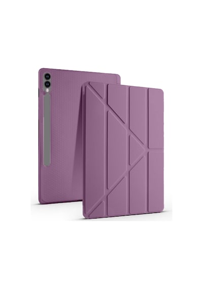 Samsung Galaxy  Uyumlu Tab  S9 Plus X810 12.4 İnç Katlanabilir Kalemlikli Standlı Akıllı Kılıf  Kapaklı Kılıf